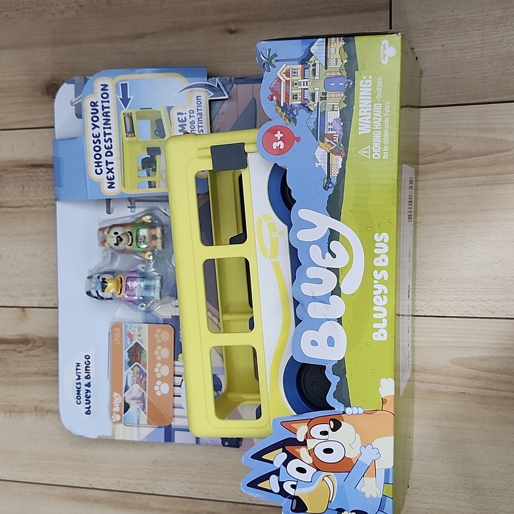 Bluey Adventure Bus Toy - Yellow and Blue